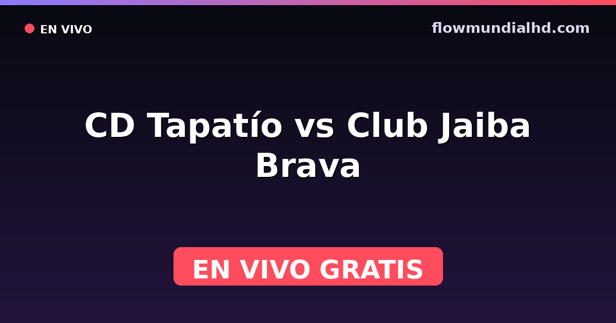 CD Tapatío vs Club Jaiba Brava — Liga de Expansión MX, Clausura, Liga de Expansión MX · historial y dónde ver en vivo gratis en FlowMundial HD