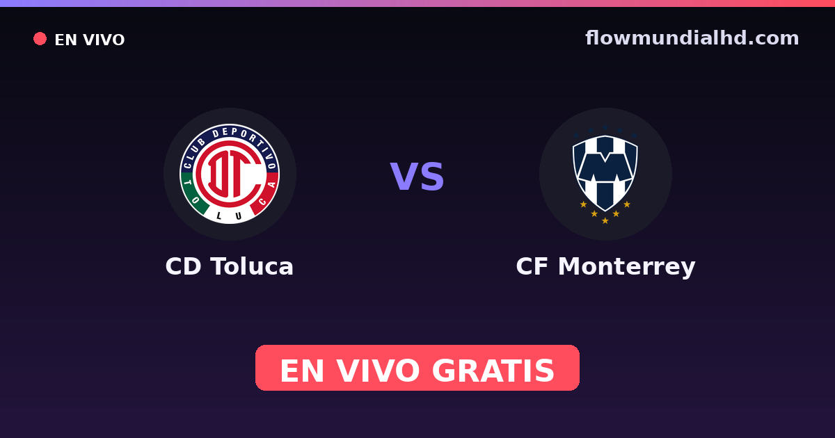 CD Toluca vs CF Monterrey — Liga MX, Clausura, Leagues Cup · Bilanz und wo man live und kostenlos zusehen kann auf FlowMundial HD