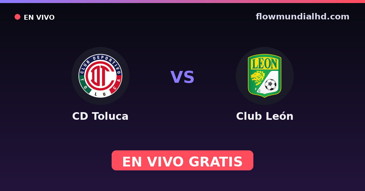 CD Toluca vs Club León — Liga MX, Clausura, Leagues Cup · Bilanz und wo man live und kostenlos zusehen kann auf FlowMundial HD