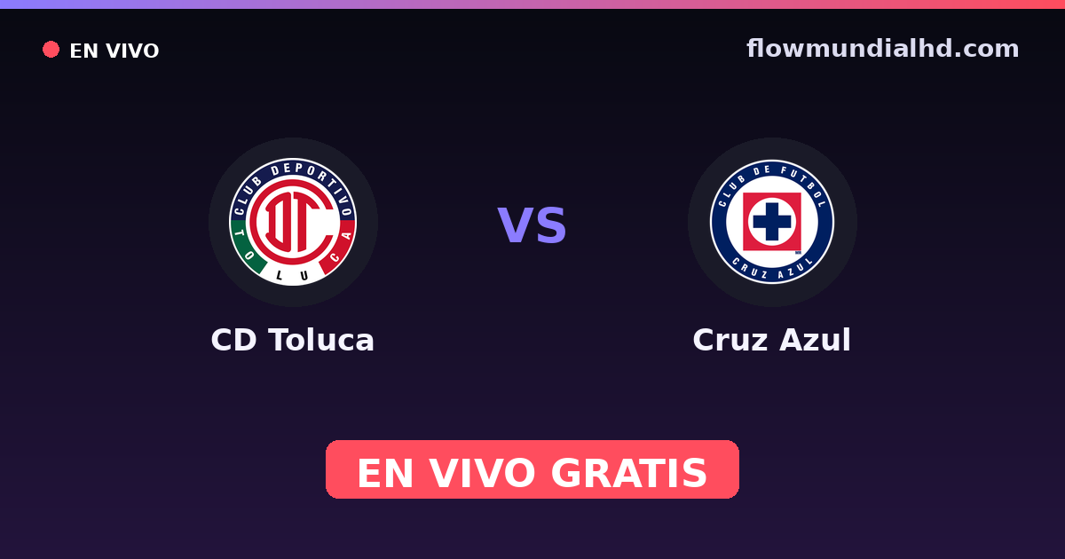 CD Toluca vs Cruz Azul — Liga MX, Clausura, Trofeo de Campeon de Campeones · histórico e onde assistir ao vivo grátis na FlowMundial HD