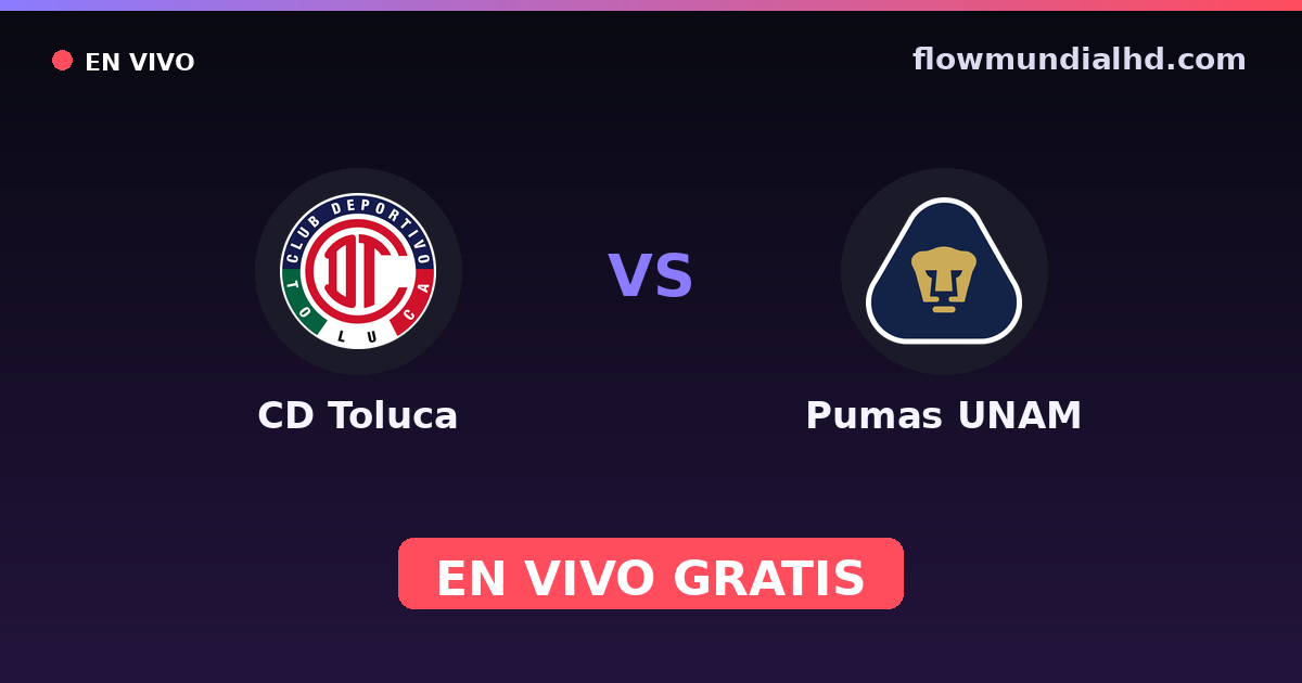 CD Toluca vs Pumas UNAM — Liga MX, Clausura, Liga MX · Bilanz und wo man live und kostenlos zusehen kann auf FlowMundial HD