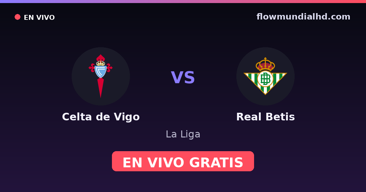 Celta de Vigo vs Real Betis — La Liga · head-to-head and where to watch live free on FlowMundial HD