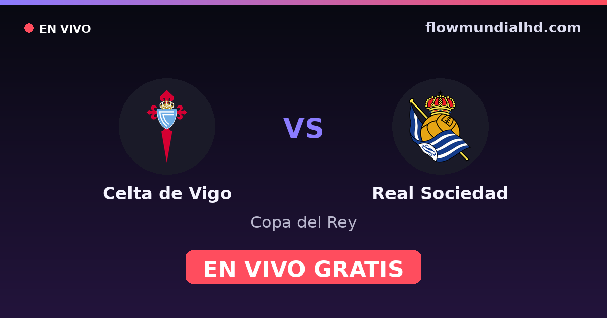 Celta de Vigo vs Real Sociedad — Copa del Rey, La Liga · head-to-head and where to watch live free on FlowMundial HD