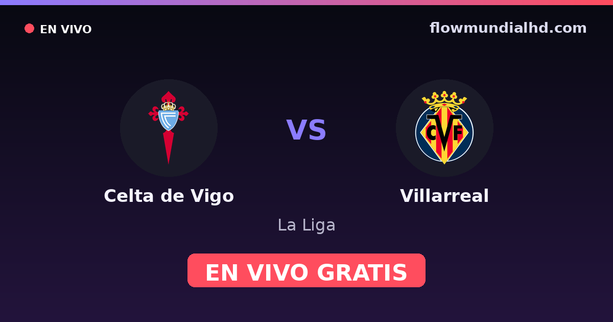 Celta de Vigo vs Villarreal — La Liga · head-to-head and where to watch live free on FlowMundial HD