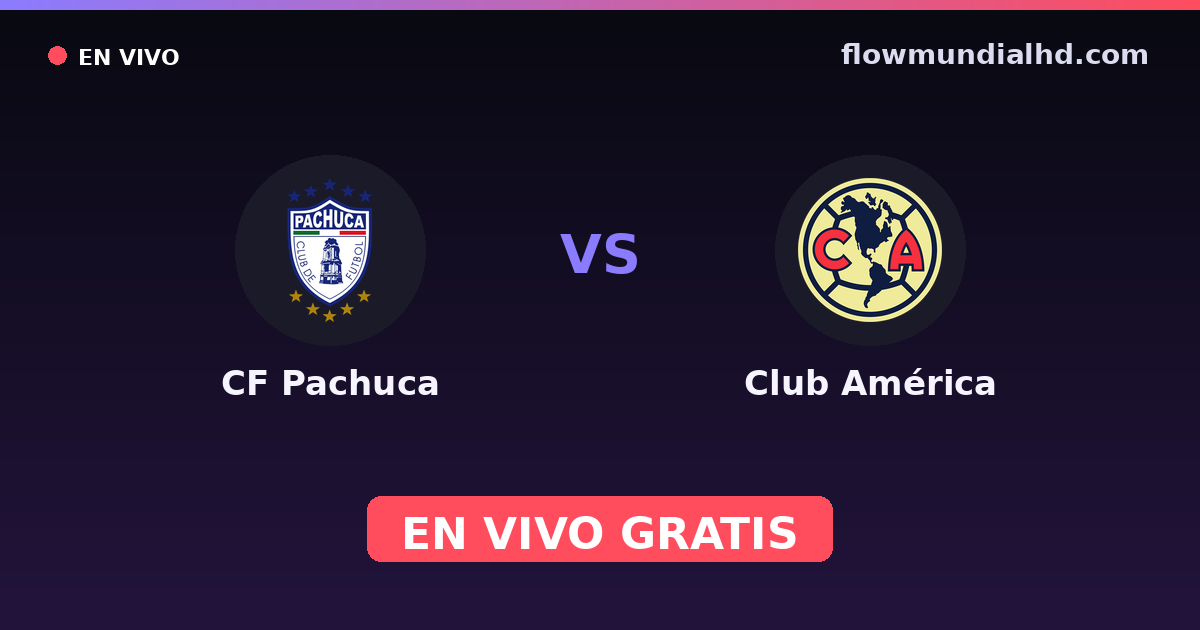 CF Pachuca vs Club América — Liga MX, Clausura, Liga MX · historial y dónde ver en vivo gratis en FlowMundial HD