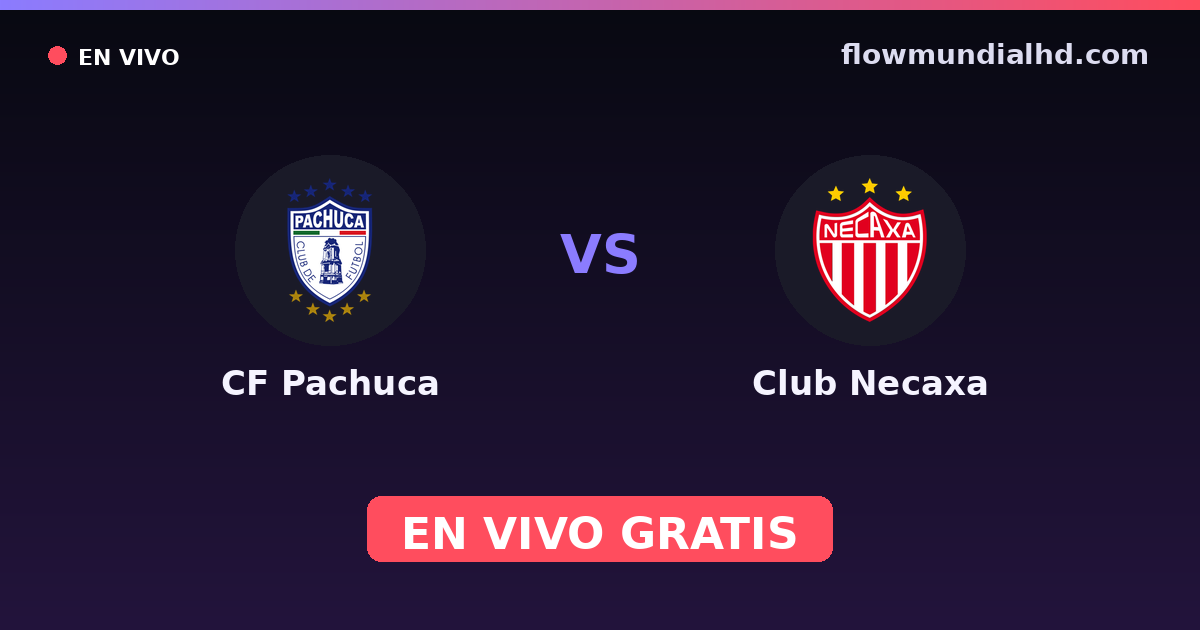 CF Pachuca vs Club Necaxa — Liga MX, Clausura, Liga MX · historial y dónde ver en vivo gratis en FlowMundial HD