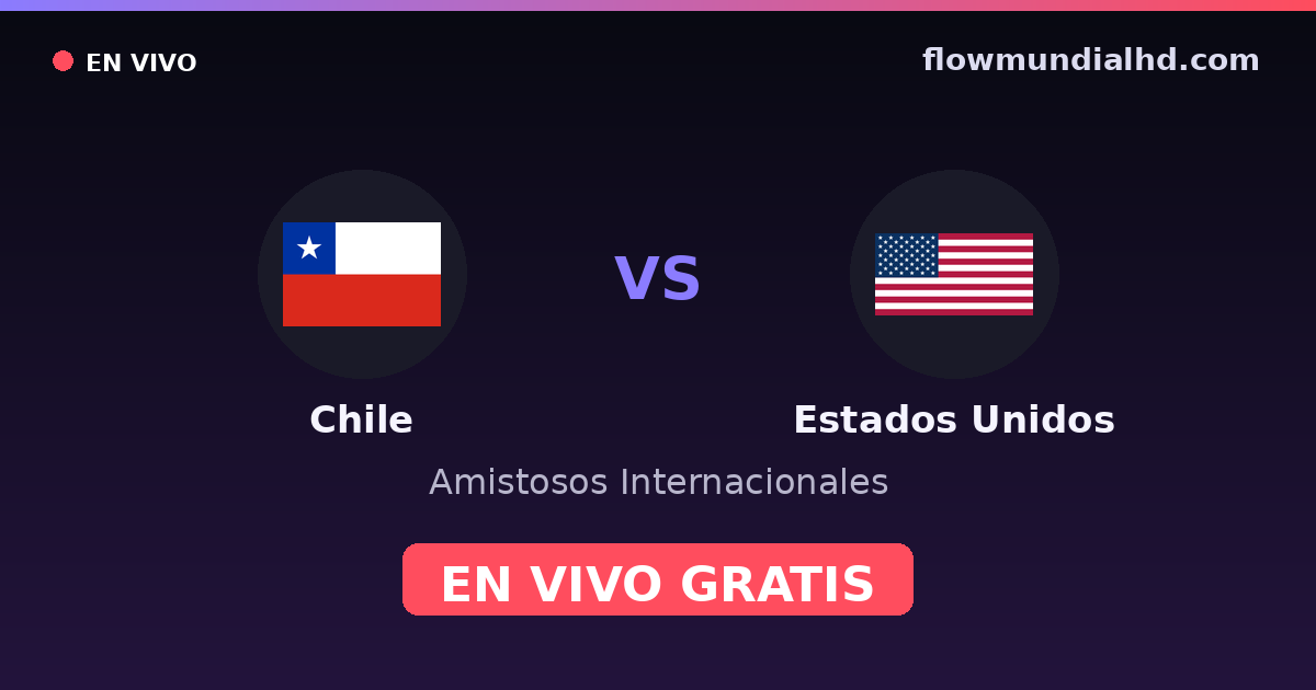 Chile vs USA — Internationale Freundschaftsspiele · Bilanz und wo man live und kostenlos zusehen kann auf FlowMundial HD