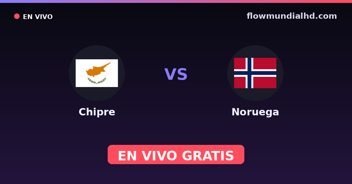 Chipre vs Noruega — Qualificacao Euro, Eliminatorias UEFA · histórico e onde assistir ao vivo grátis na FlowMundial HD
