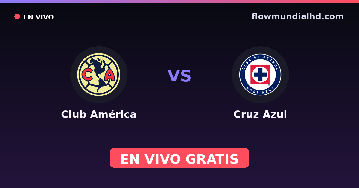 Club América vs Cruz Azul — Matchs amicaux de clubs, Liga MX, Clausura · historique et où regarder en direct gratuitement sur FlowMundial HD