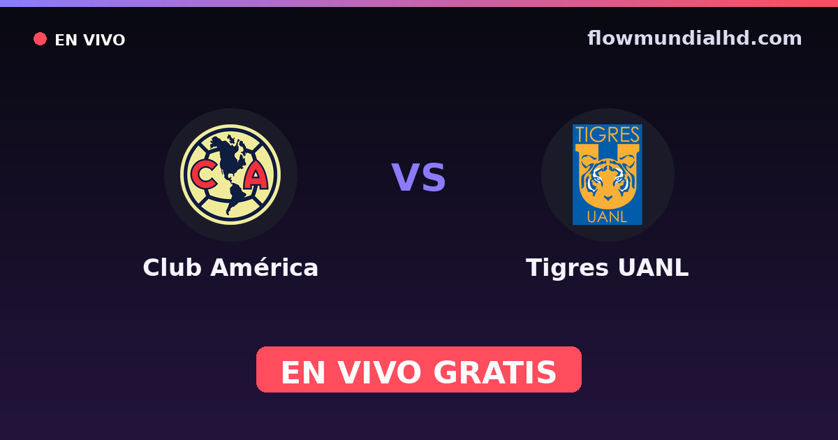 Club América vs Tigres UANL — Amistosos de clubes, Liga MX, Clausura · head-to-head and where to watch live free on FlowMundial HD