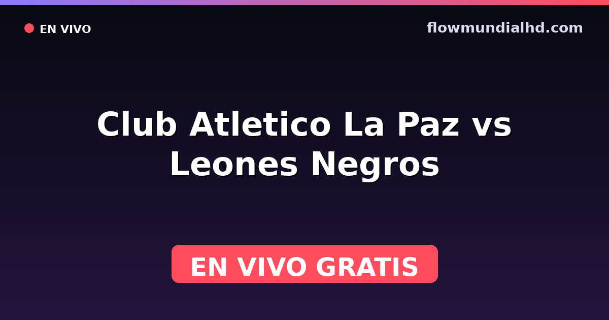 Club Atletico La Paz vs Leones Negros — Liga de Expansión MX, Clausura, Liga de Expansión MX · Bilanz und wo man live und kostenlos zusehen kann auf FlowMundial HD
