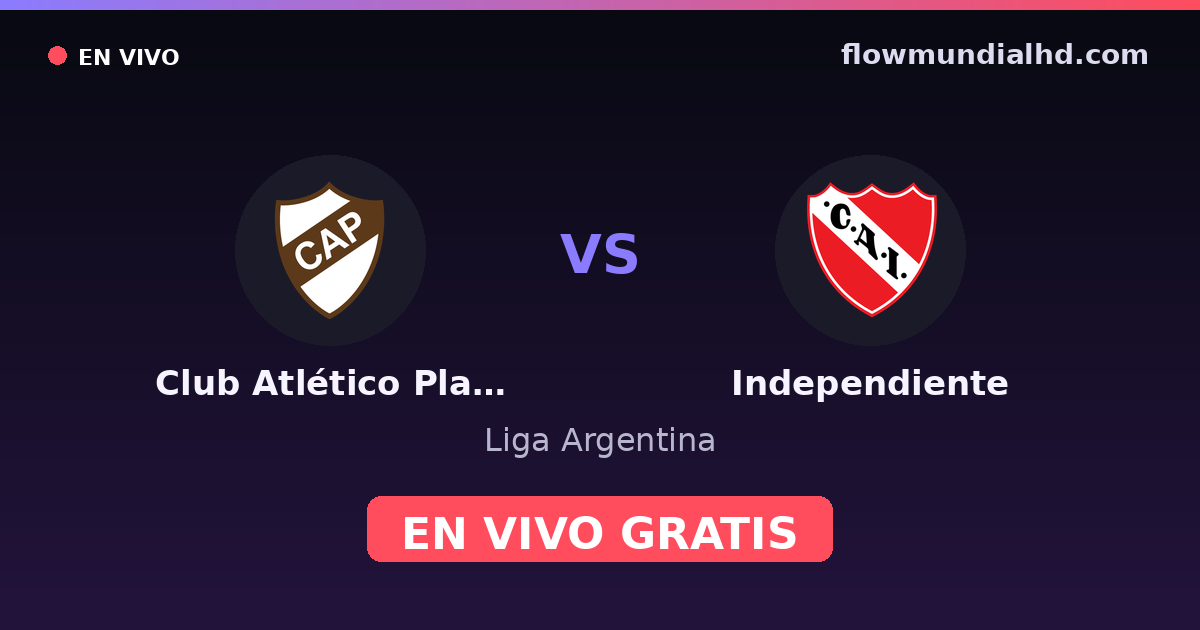 Club Atlético Platense vs Independiente — Liga Argentina · Bilanz und wo man live und kostenlos zusehen kann auf FlowMundial HD