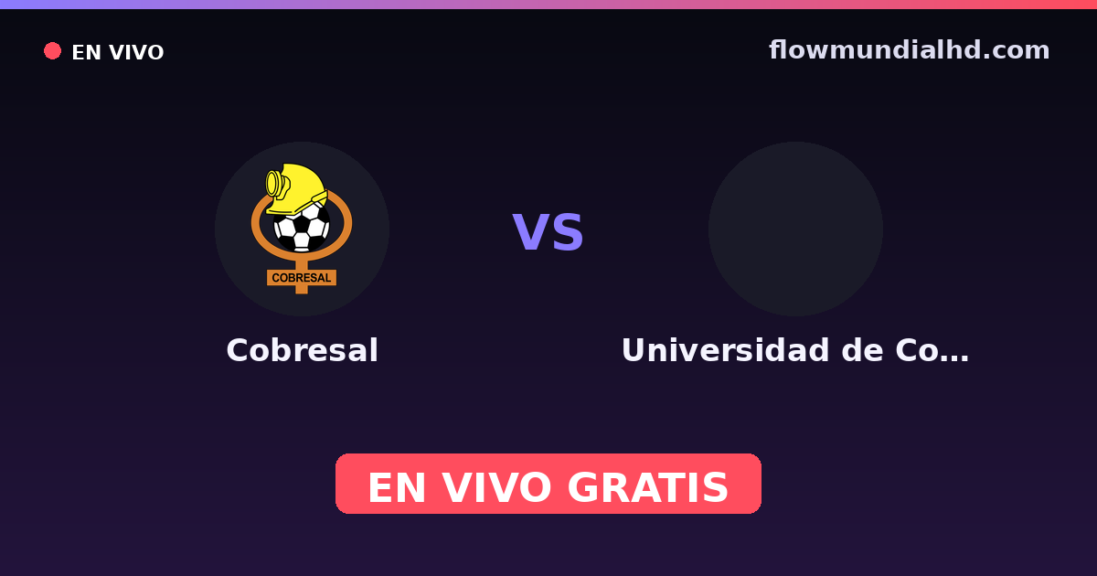 Cobresal vs Universidad de Concepción — Copa de la Liga , Liga de Primera · Bilanz und wo man live und kostenlos zusehen kann auf FlowMundial HD