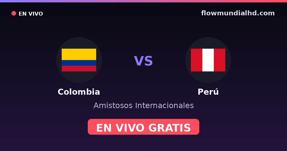 Kolumbien vs Peru — Internationale Freundschaftsspiele, Copa América · Bilanz und wo man live und kostenlos zusehen kann auf FlowMundial HD