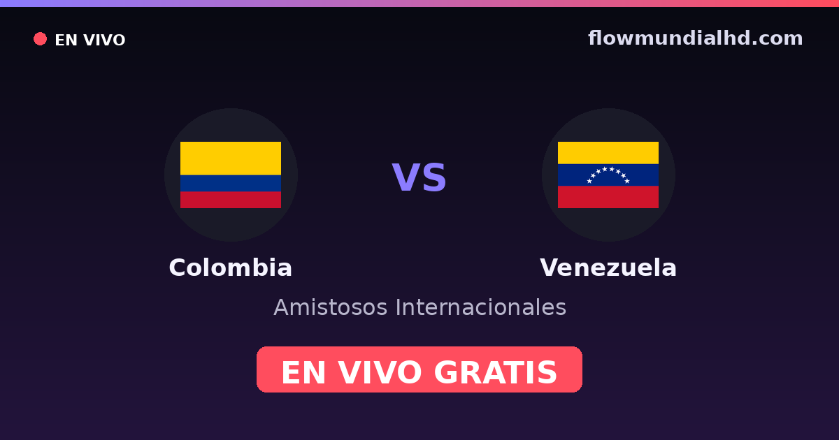 Kolumbien vs Venezuela — Internationale Freundschaftsspiele, Copa América · Bilanz und wo man live und kostenlos zusehen kann auf FlowMundial HD