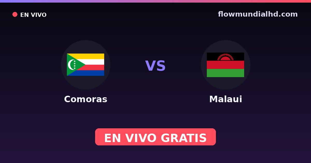 Komoren vs Malawi — COSAFA-Cup, Internationale Freundschaftsspiele · Bilanz und wo man live und kostenlos zusehen kann auf FlowMundial HD