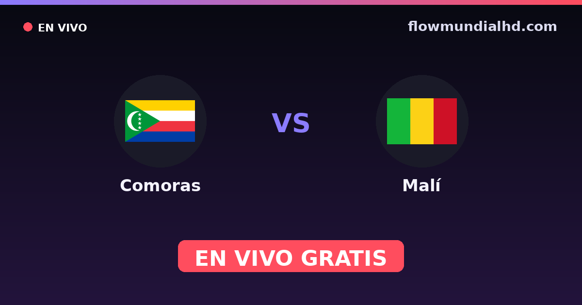 Komoren vs Mali — World Cup Qual. CAF , Afrika-Cup · Bilanz und wo man live und kostenlos zusehen kann auf FlowMundial HD