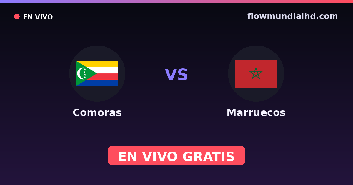 Comores vs Maroc — Arab Cup, Coupe d'Afrique des nations · historique et où regarder en direct gratuitement sur FlowMundial HD
