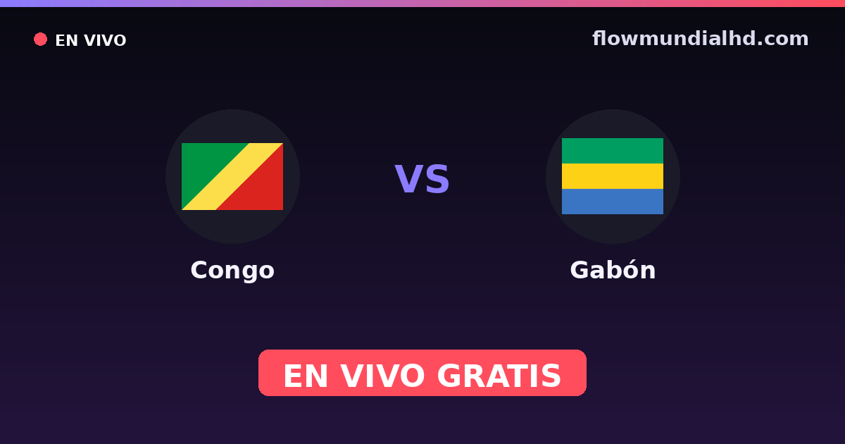 Congo vs Gabão — World Cup Qual. CAF , Amistosos Internacionais · histórico e onde assistir ao vivo grátis na FlowMundial HD