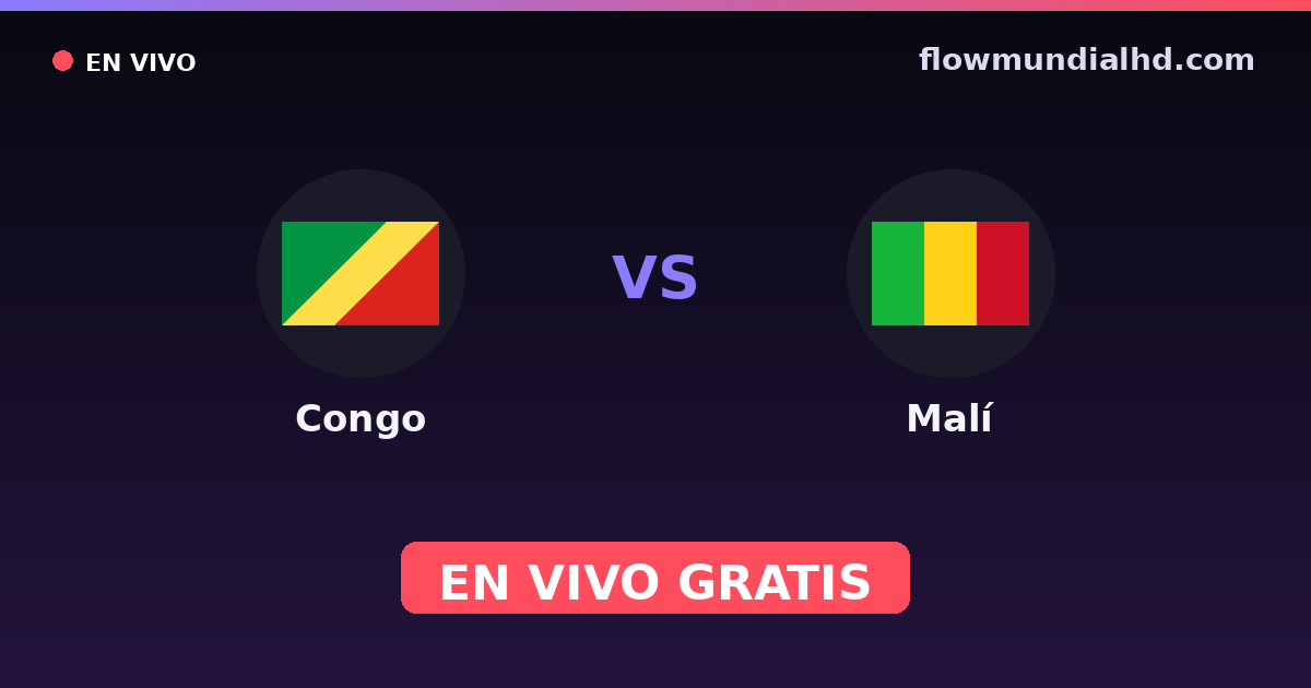 Kongo vs Mali — Afrikanische Nationenmeisterschaft, World Cup Qual. CAF  · Bilanz und wo man live und kostenlos zusehen kann auf FlowMundial HD