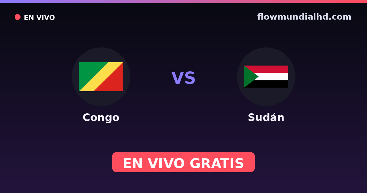 Kongo vs Sudan — Afrikanische Nationenmeisterschaft, World Cup Qual. CAF  · Bilanz und wo man live und kostenlos zusehen kann auf FlowMundial HD