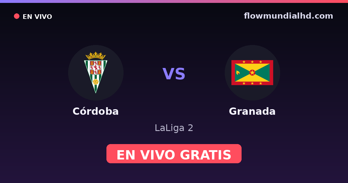 Córdoba vs Grenada — LaLiga 2 · Bilanz und wo man live und kostenlos zusehen kann auf FlowMundial HD