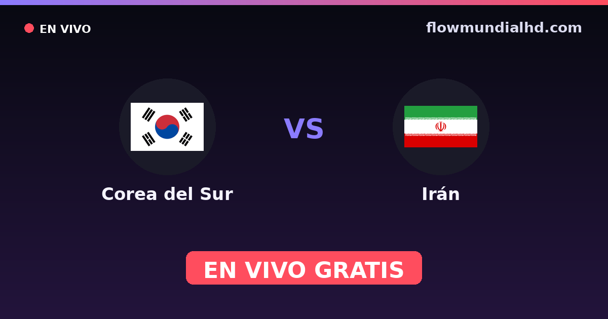 Coreia do Sul vs Irã — Eliminatorias asiaticas para a Copa, Amistosos Internacionais · histórico e onde assistir ao vivo grátis na FlowMundial HD