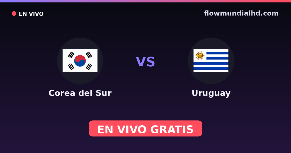 Südkorea vs Uruguay — Weltmeisterschaft, Internationale Freundschaftsspiele · Bilanz und wo man live und kostenlos zusehen kann auf FlowMundial HD