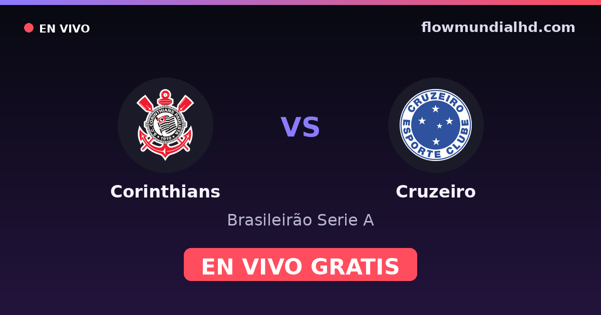 Corinthians vs Cruzeiro — Brasileirão Serie A, Copa do Brasil · head-to-head and where to watch live free on FlowMundial HD