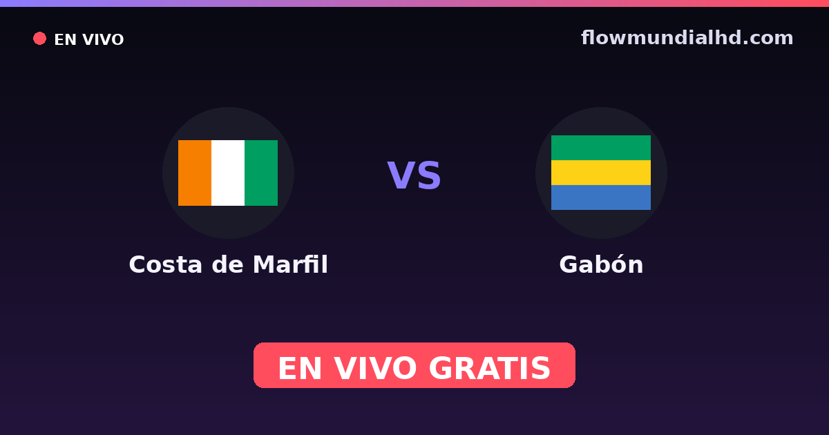 Côte d'Ivoire vs Gabon — Championnat d'Afrique des nations, World Cup Qual. CAF  · historique et où regarder en direct gratuitement sur FlowMundial HD