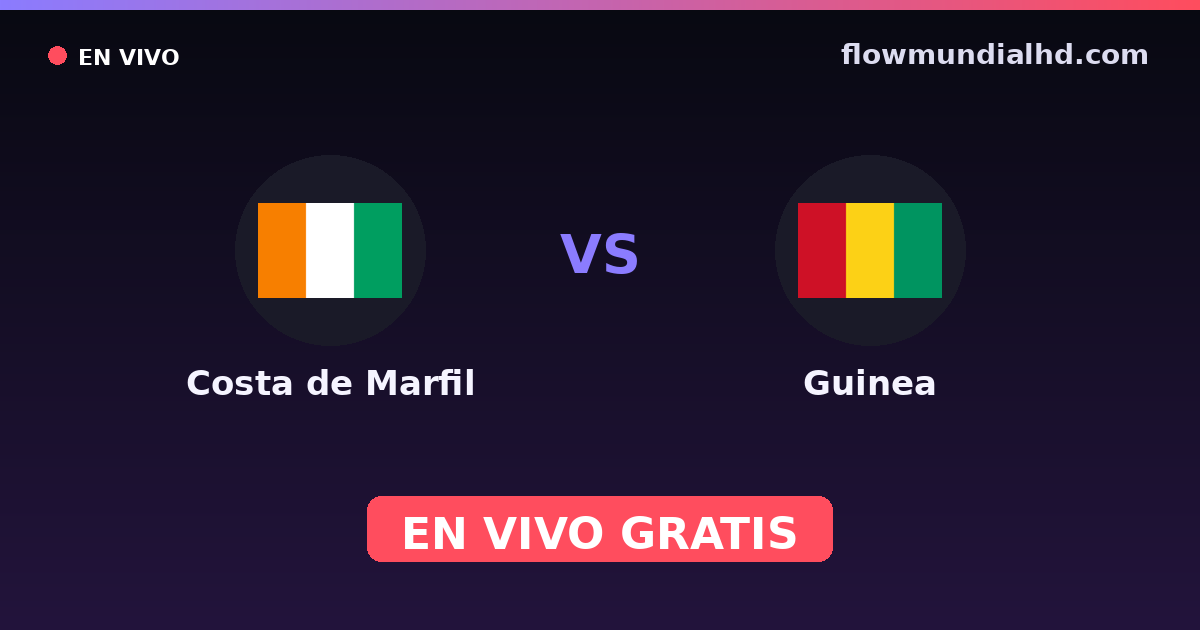 Côte d'Ivoire vs Guinée — Championnat d'Afrique des nations, Matchs amicaux internationaux · historique et où regarder en direct gratuitement sur FlowMundial HD