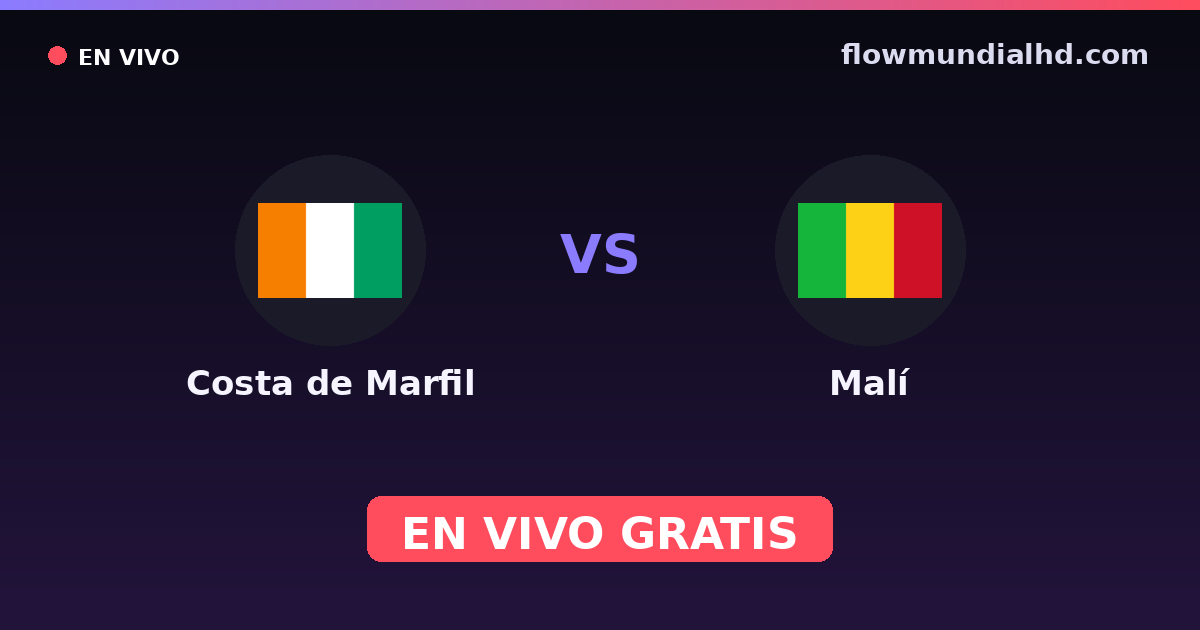 Côte d'Ivoire vs Mali — Championnat d'Afrique des nations, World Cup Qual. CAF  · historique et où regarder en direct gratuitement sur FlowMundial HD