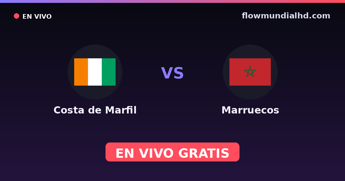 Costa do Marfim vs Marrocos — World Cup Qual. CAF , Amistosos Internacionais · histórico e onde assistir ao vivo grátis na FlowMundial HD
