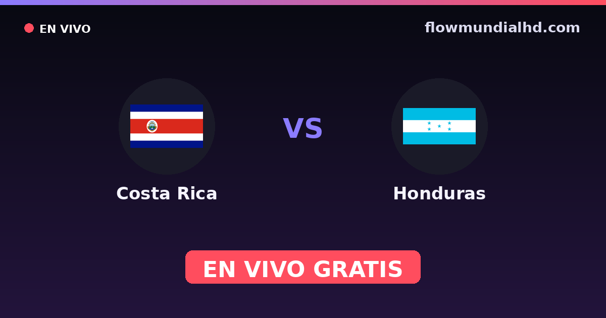Costa Rica vs Honduras — Coupe d'Amerique centrale, Qualifications CONCACAF Coupe du monde · historique et où regarder en direct gratuitement sur FlowMundial HD