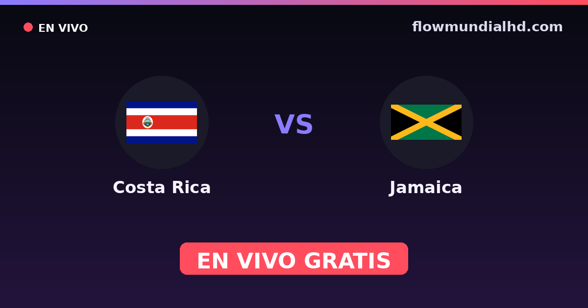 Costa Rica vs Jamaika — WM-Qualifikation CONCACAF, Internationale Freundschaftsspiele · Bilanz und wo man live und kostenlos zusehen kann auf FlowMundial HD
