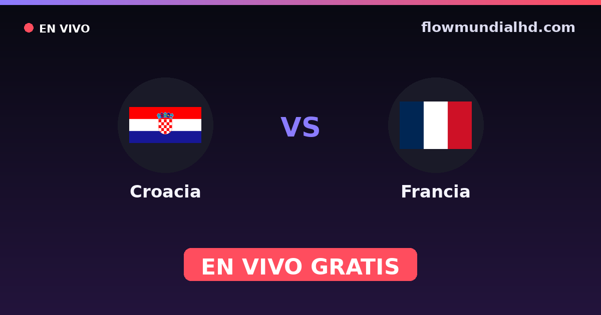 Croácia vs França — Copa do Mundo, Eurocopa · histórico e onde assistir ao vivo grátis na FlowMundial HD