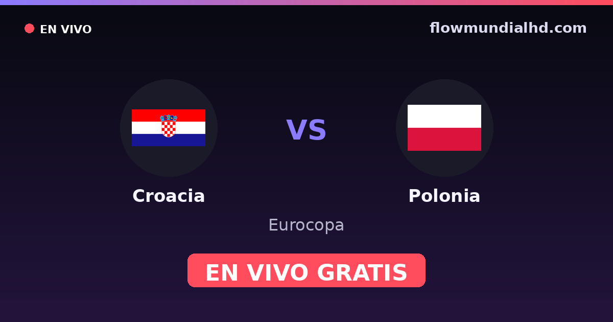 Croatie vs Pologne — Euro, UEFA Nations League · historique et où regarder en direct gratuitement sur FlowMundial HD