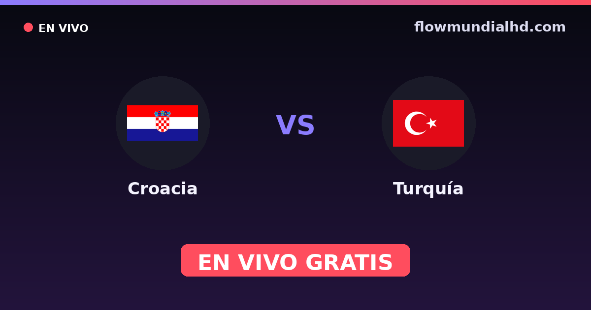 Croatie vs Turquie — Qualifications Euro, Matchs amicaux internationaux · historique et où regarder en direct gratuitement sur FlowMundial HD