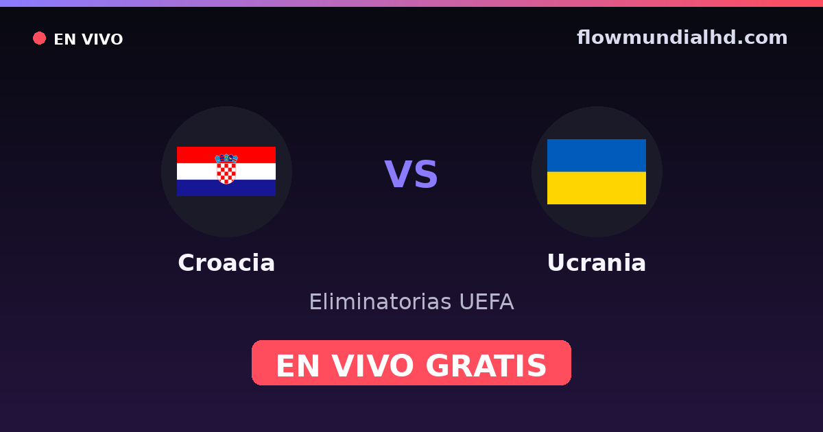 Kroatien vs Ukraine — UEFA-Qualifikation · Bilanz und wo man live und kostenlos zusehen kann auf FlowMundial HD