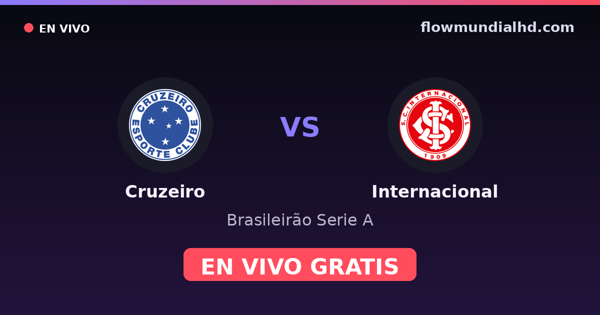 Cruzeiro vs Internacional — Brasileirão Serie A, Copa do Brasil · head-to-head and where to watch live free on FlowMundial HD
