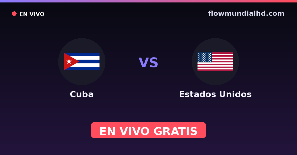 Kuba vs USA — WM-Qualifikation CONCACAF, Internationale Freundschaftsspiele · Bilanz und wo man live und kostenlos zusehen kann auf FlowMundial HD