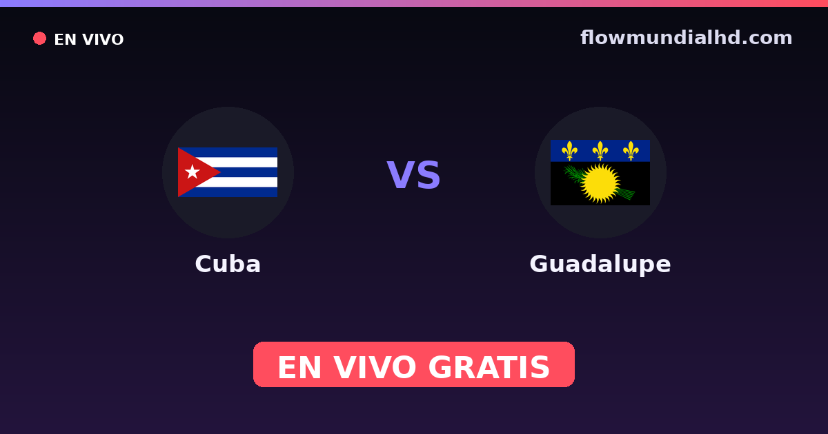Kuba vs Guadeloupe — CONCACAF Gold Cup Qual., CONCACAF Nations League · Bilanz und wo man live und kostenlos zusehen kann auf FlowMundial HD