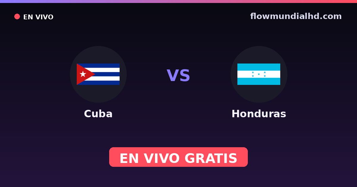 Cuba vs Honduras — Qualifications CONCACAF Coupe du monde, Matchs amicaux internationaux · historique et où regarder en direct gratuitement sur FlowMundial HD