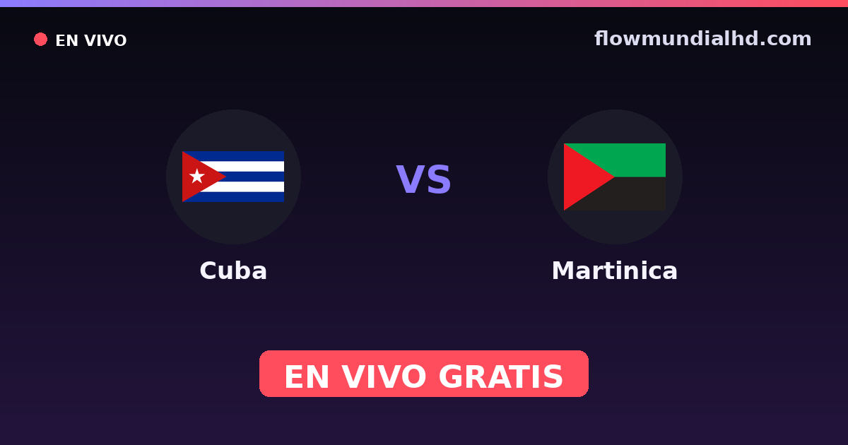 Kuba vs Martinique — Karibik-Cup, Internationale Freundschaftsspiele · Bilanz und wo man live und kostenlos zusehen kann auf FlowMundial HD