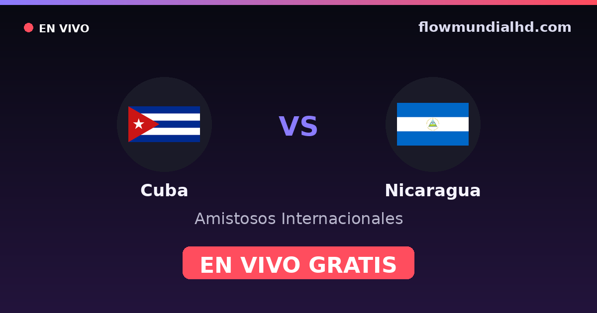 Kuba vs Nicaragua — Internationale Freundschaftsspiele, CONCACAF Nations League · Bilanz und wo man live und kostenlos zusehen kann auf FlowMundial HD