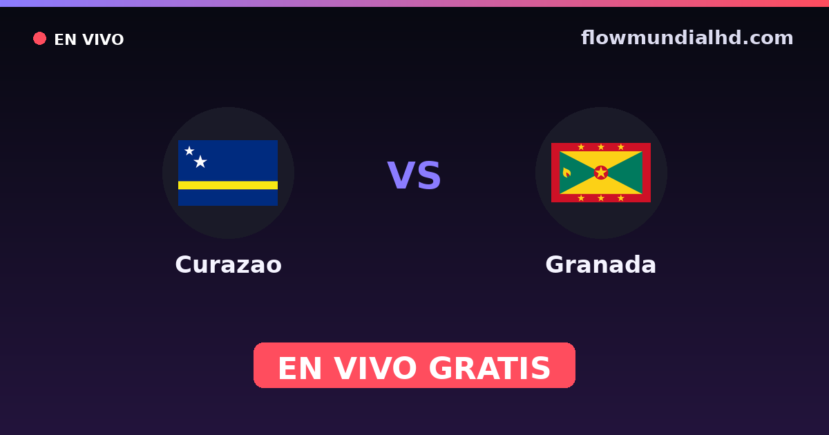 Curazao vs Granada — Copa del Caribe, CONCACAF Nations League · historial y dónde ver en vivo gratis en FlowMundial HD