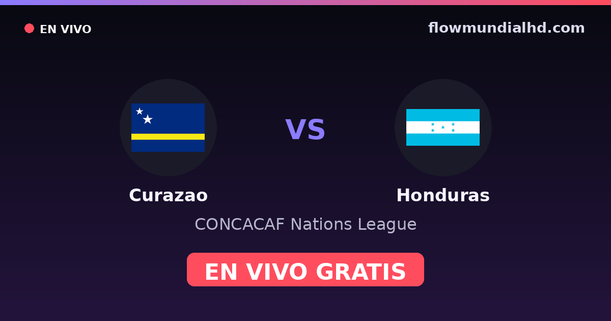 Curaçao vs Honduras — CONCACAF Nations League, Gold Cup · Bilanz und wo man live und kostenlos zusehen kann auf FlowMundial HD