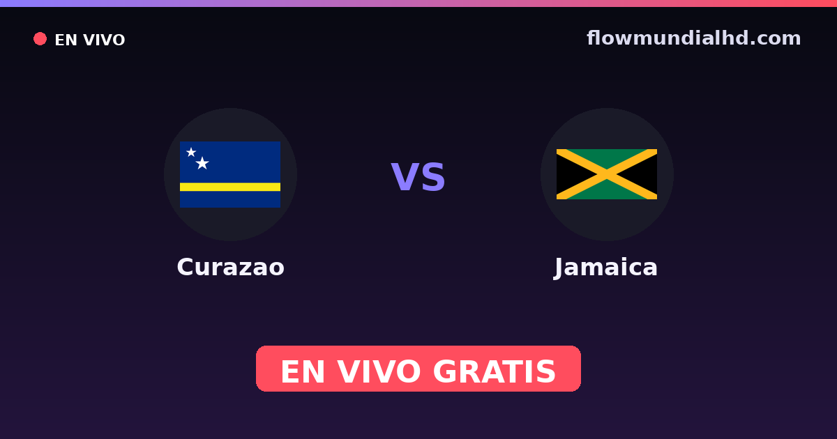 Curaçao vs Jamaïque — Qualifications CONCACAF Coupe du monde, Gold Cup · historique et où regarder en direct gratuitement sur FlowMundial HD