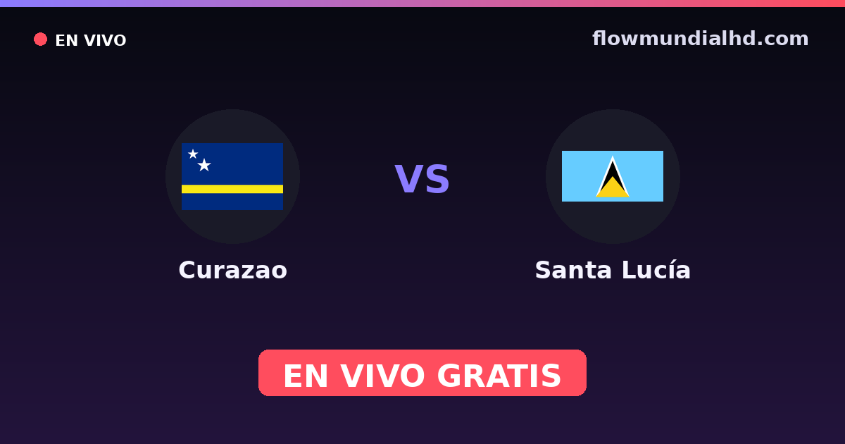 Curaçao vs Santa Lucía — Karibik-Cup, WM-Qualifikation CONCACAF · Bilanz und wo man live und kostenlos zusehen kann auf FlowMundial HD