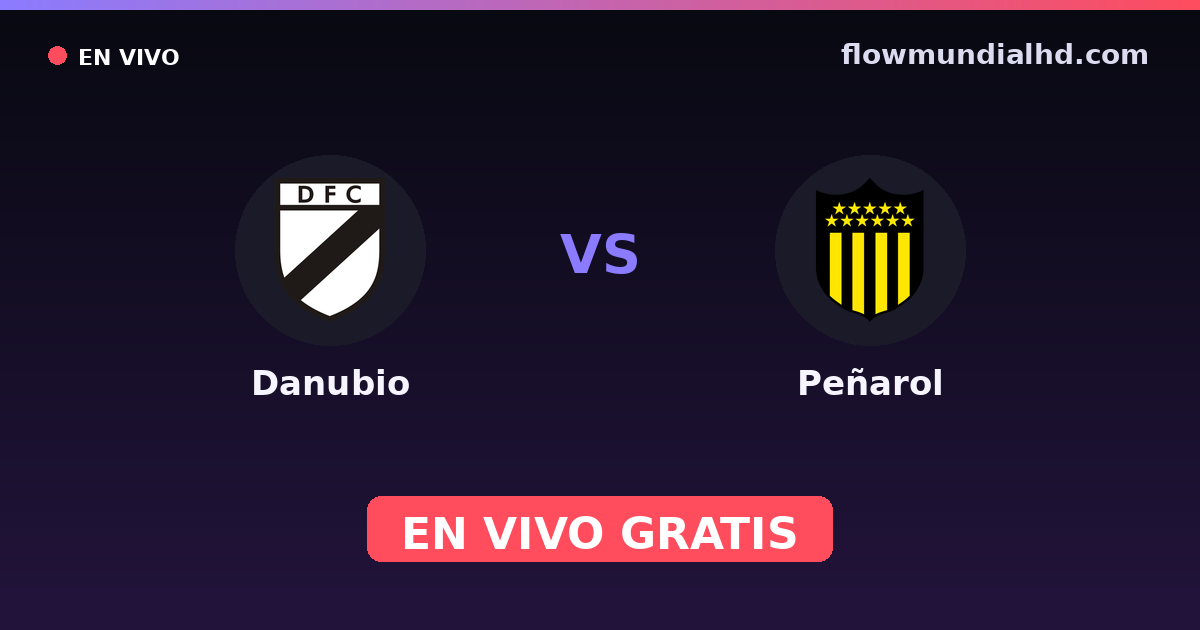 Danubio vs Peñarol — Copa Uruguay, Liga AUF · historial y dónde ver en vivo gratis en FlowMundial HD